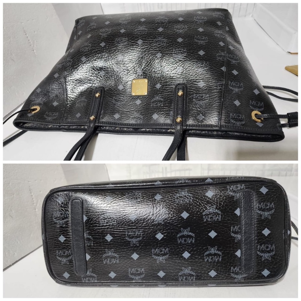 Authentic Mcm Visetos Reversible Printed Tote Bag… - image 8